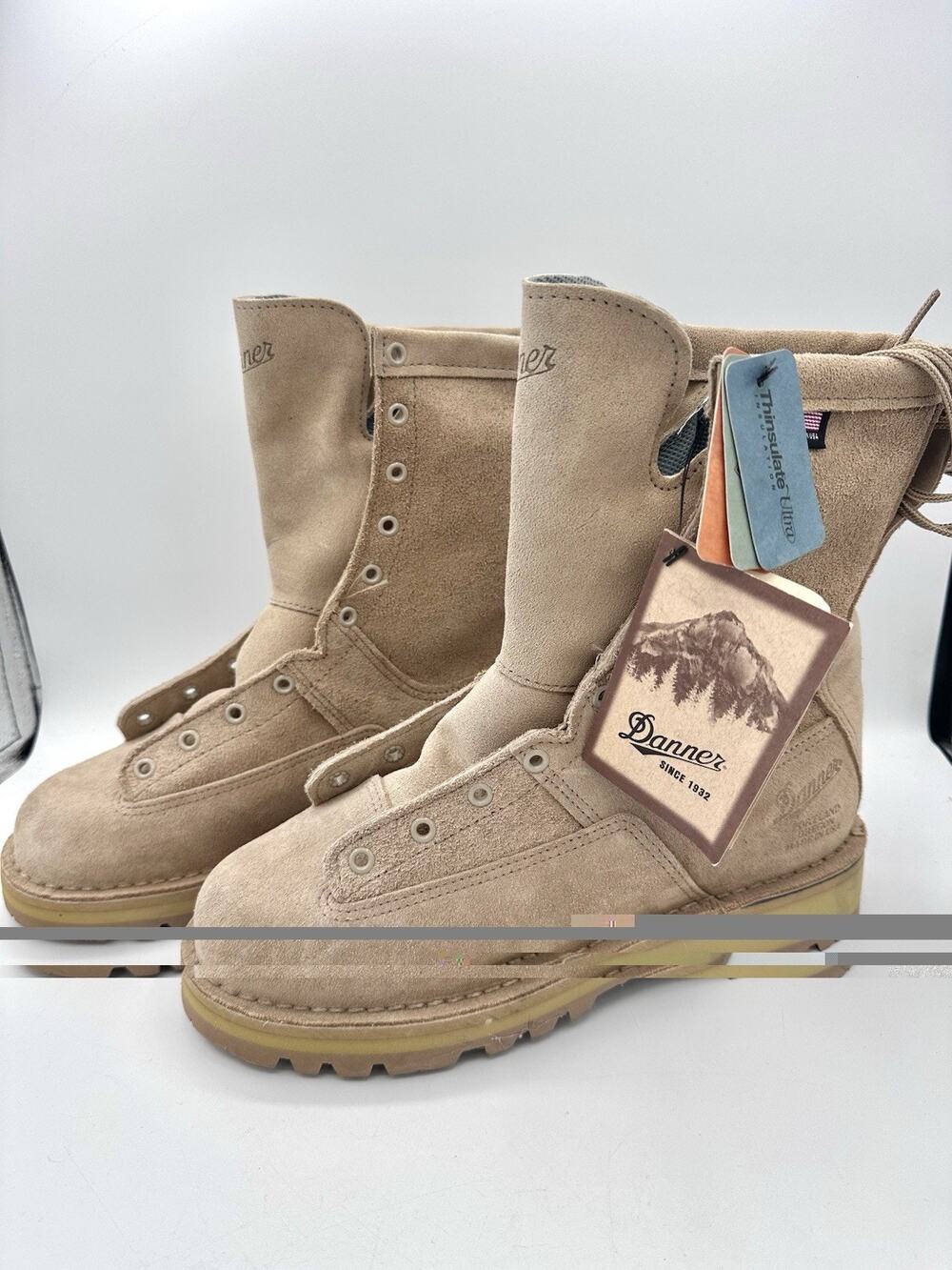 NEW Danner 8" Acadia 600g GTX Desert Tan Military Boots 26030 - Mens 8.5 D - USA